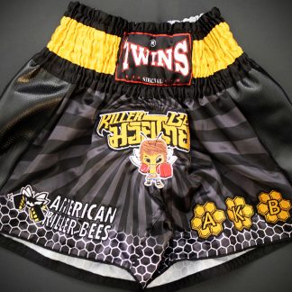 Killer Bees Black and Yellow Muay Thai Shorts