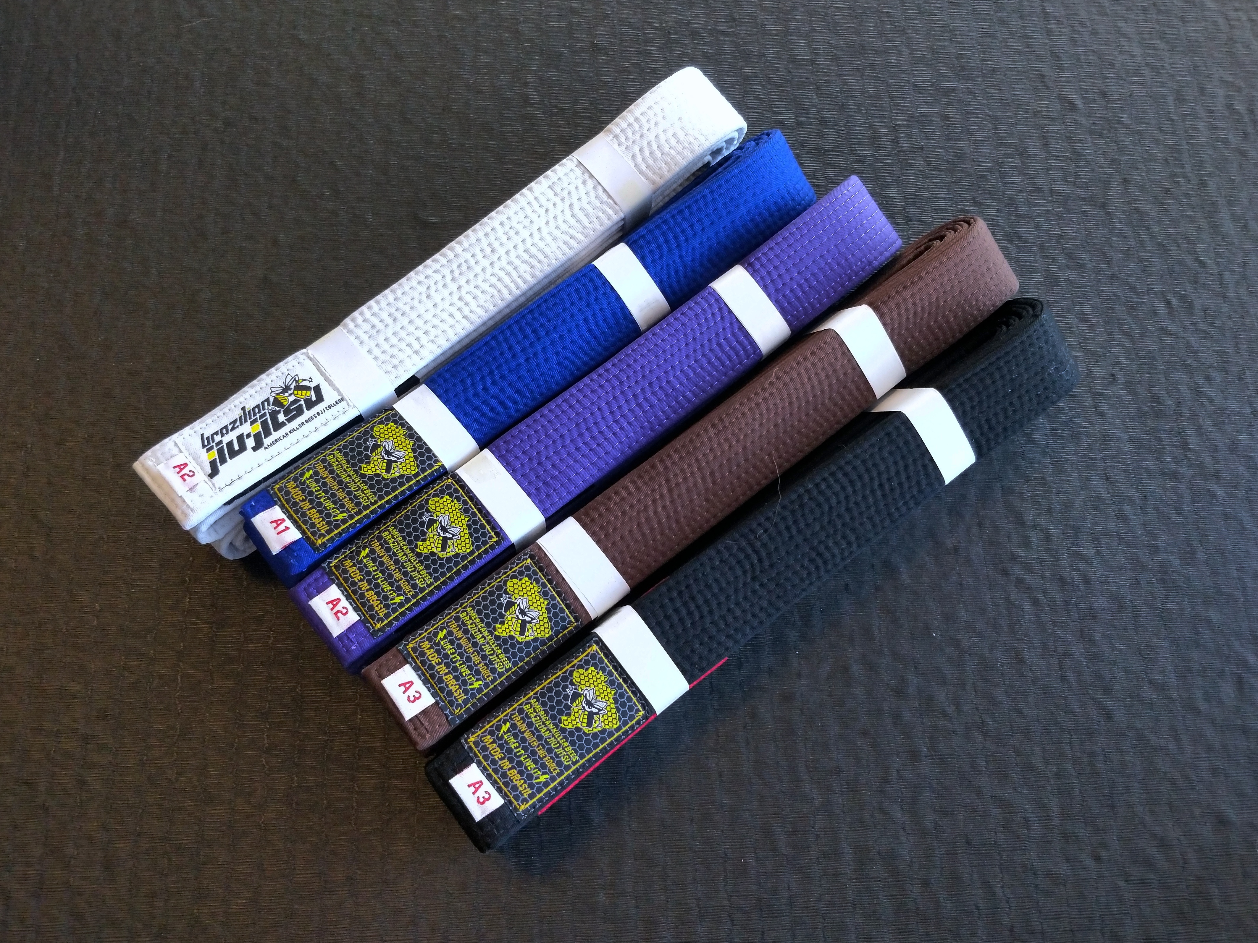 ChoCho Track Jiu Jitsu BJJ Belts Brazilian Adult A1 A2 A3 A4 Black Brown Purple Blue White 